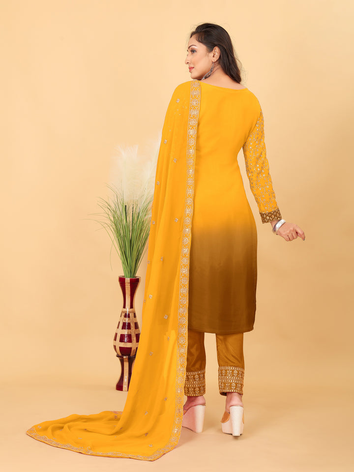 Elegant Faux Georgette Salwar Kameez | Perfect for Festive Occasions & Casual Wear