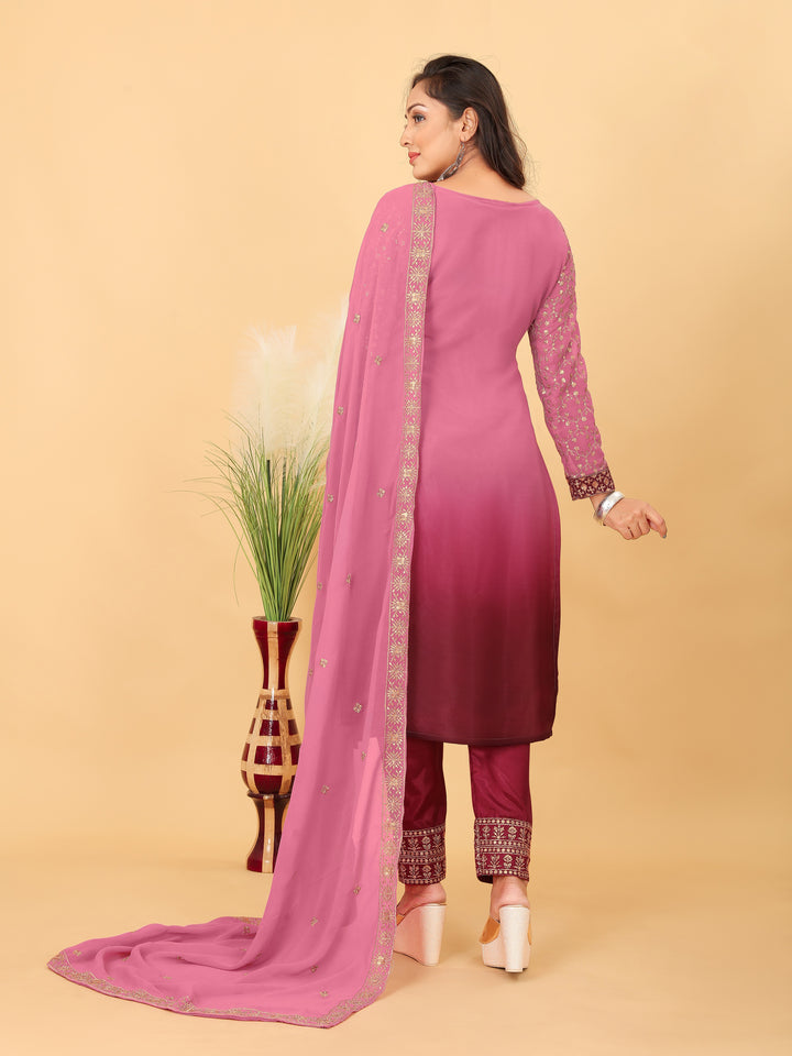 Elegant Faux Georgette Salwar Kameez | Perfect for Festive Occasions & Casual Wear