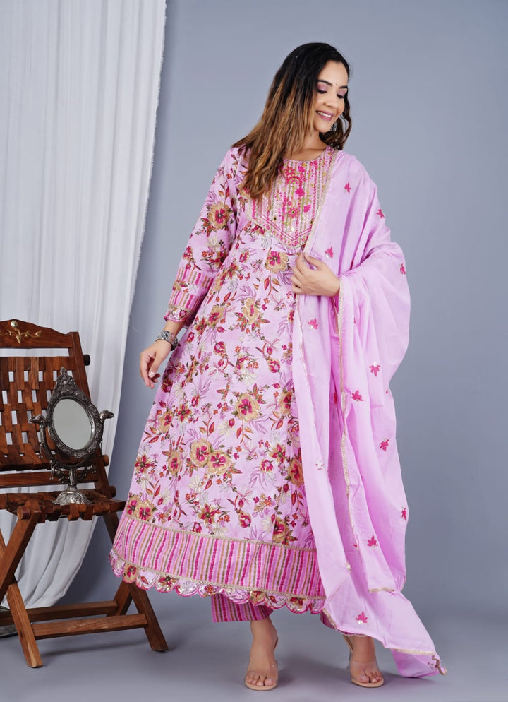 Graceful Cotton Salwar Kameez for Women | Elegant Ethnic Wear Outfit"