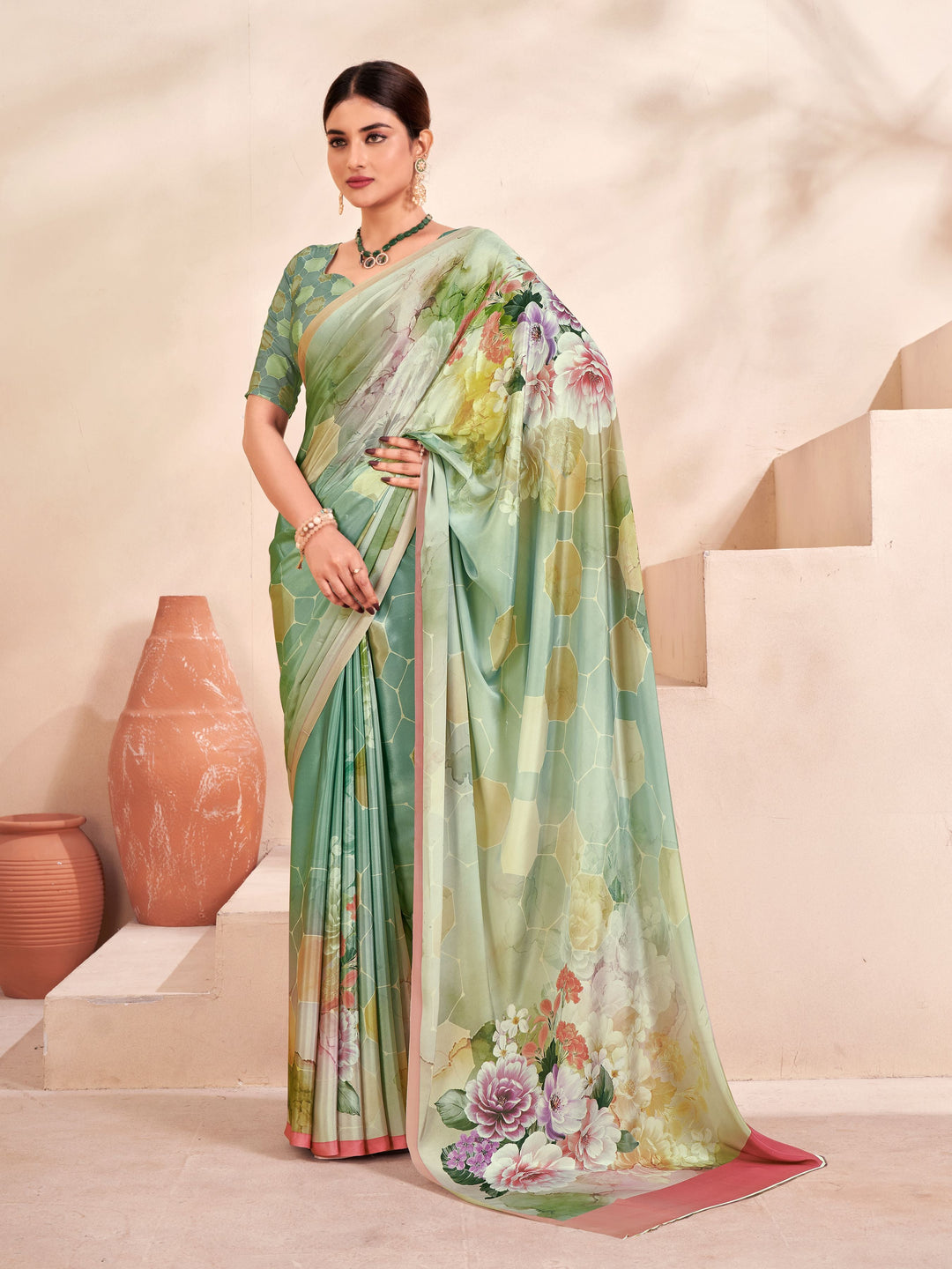 Designer Digital Printed Crepe Soft Silk Saree | Perfect for Weddings & Events