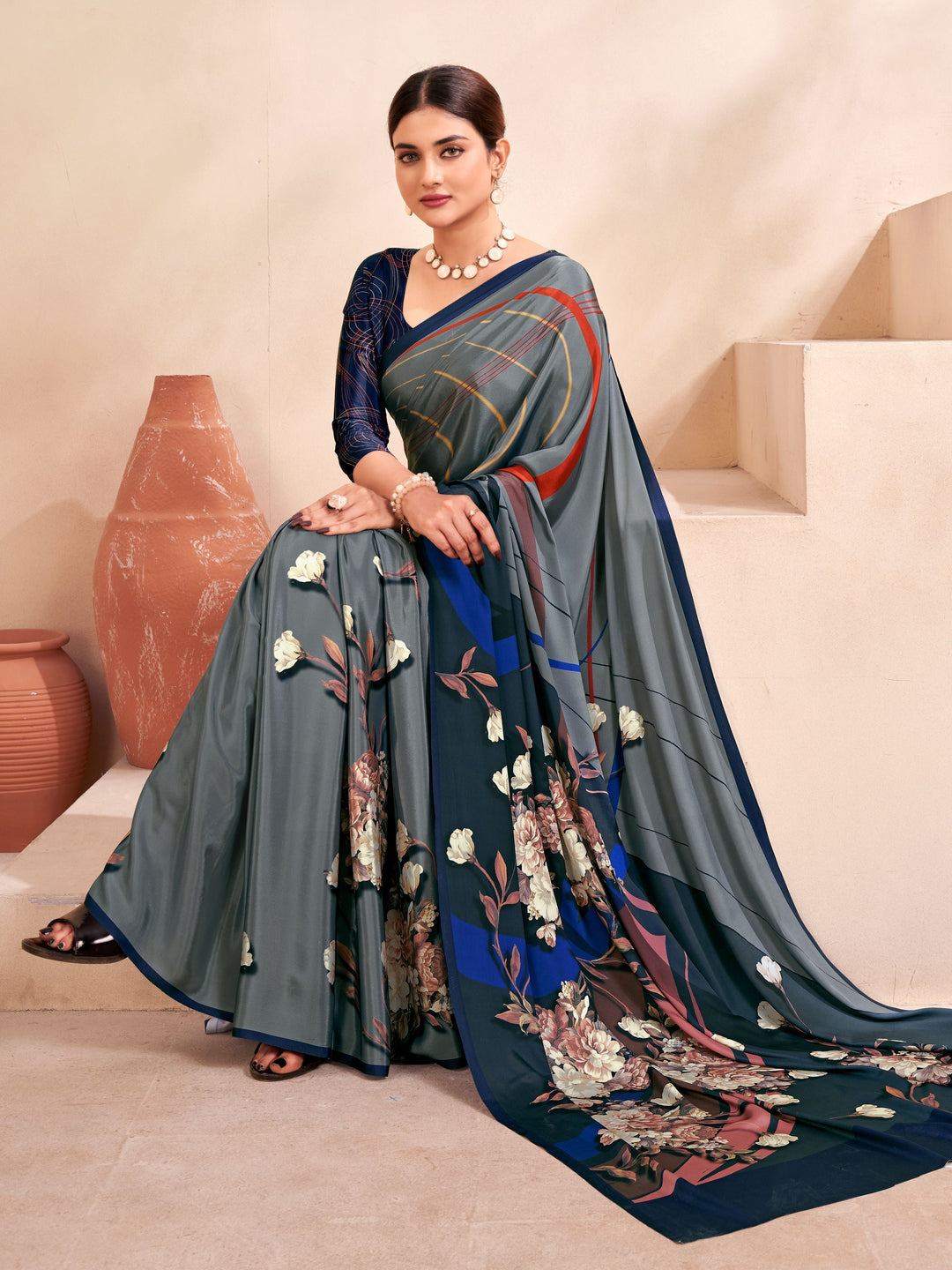 Designer Digital Printed Crepe Soft Silk Saree | Perfect for Weddings & Events