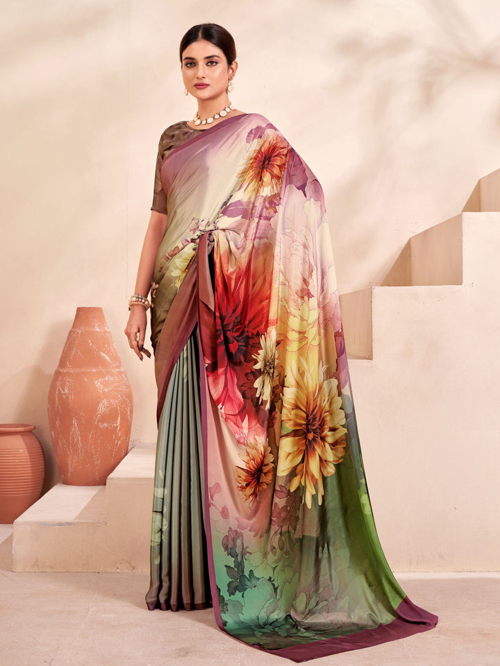 Elegant Designer Crepe Soft Silk Saree | Perfect for Weddings & Festive Events