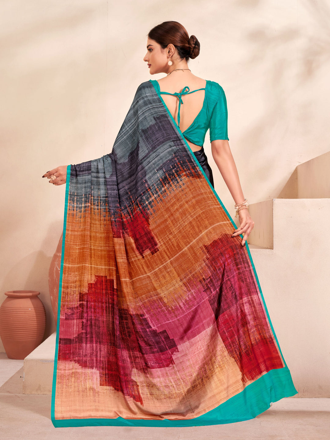 Designer Digital Printed Crepe Soft Silk Saree | Perfect for Weddings & Festive Events