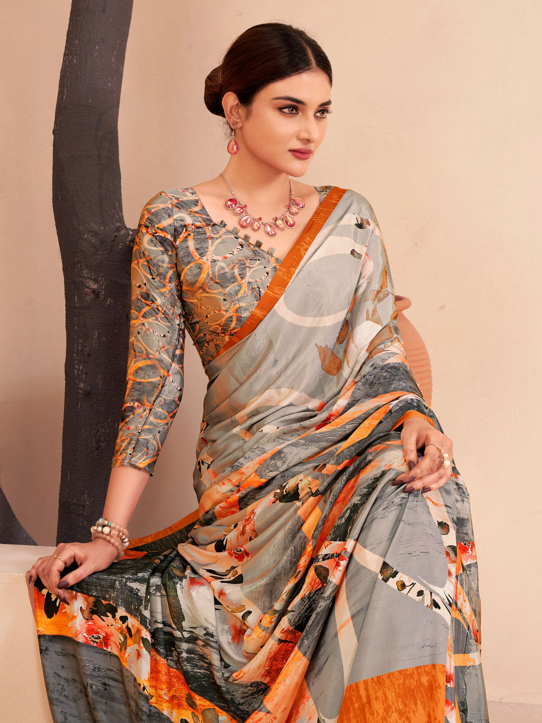 Designer Digital Printed Crepe Soft Silk Saree for Special Events | Elegant Festive Attire