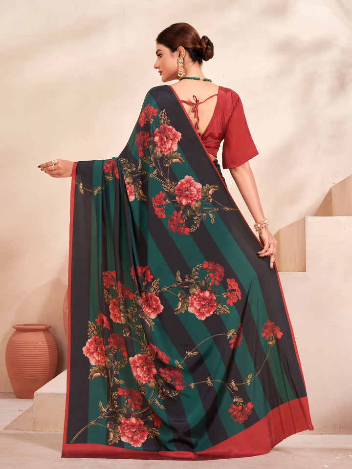 Designer Digital Printed Crepe Soft Silk Saree | Perfect for Weddings & Festivities