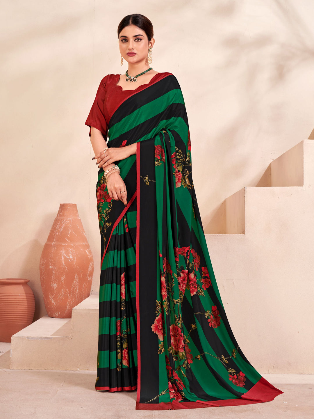 Designer Digital Printed Crepe Soft Silk Saree | Perfect for Weddings & Festivities