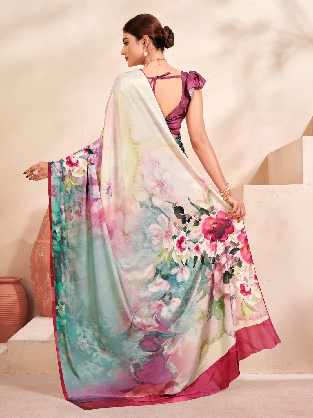 Designer Digital Printed Crepe Soft Silk Saree | Perfect for Weddings & Special Events