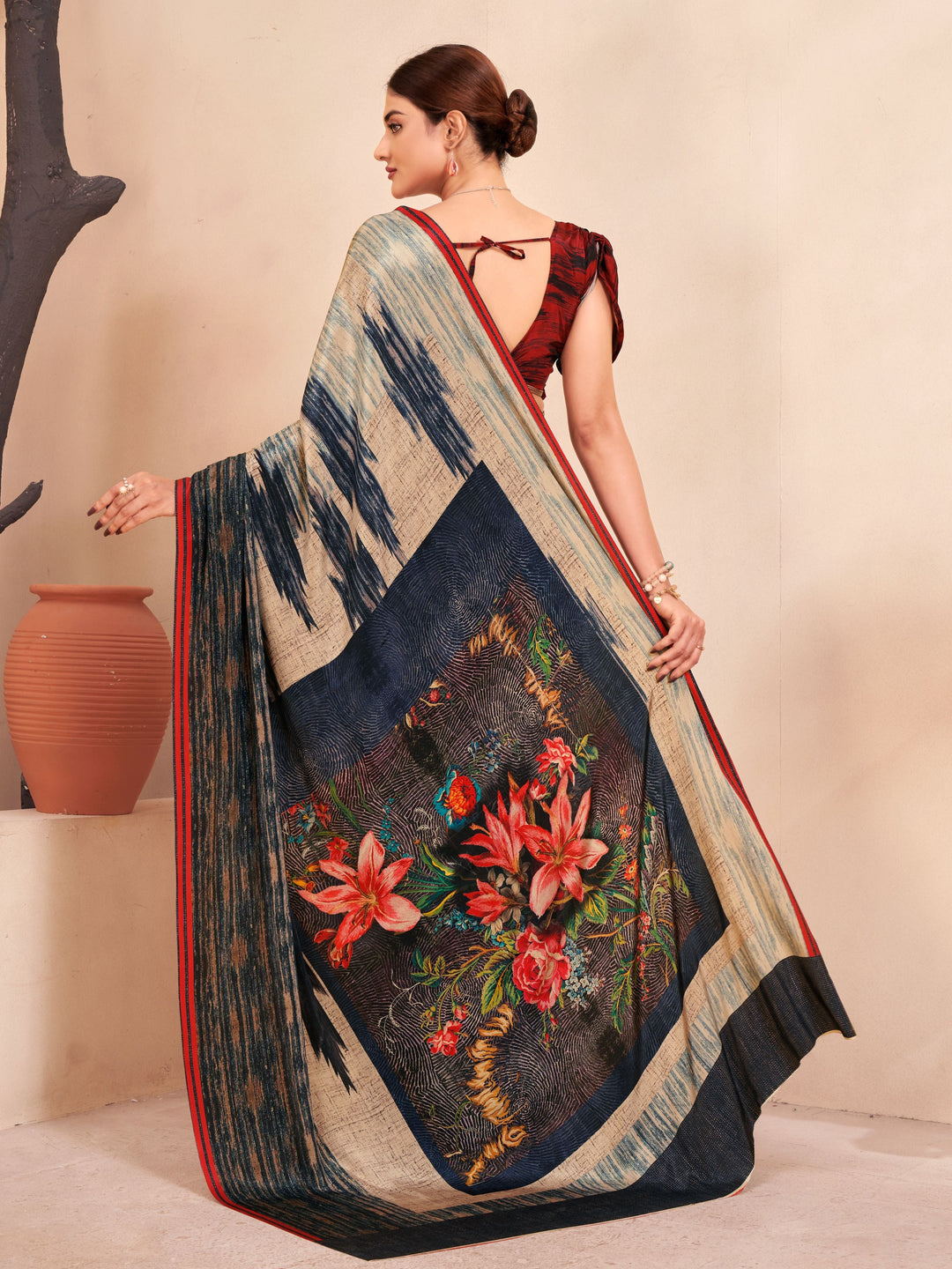 Designer Digital Printed Crepe Soft Silk Saree | Perfect for Weddings & Festive Events