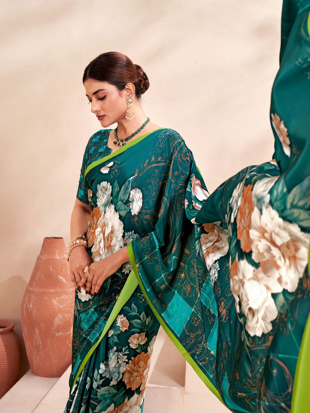 Designer Digital Printed Crepe Soft Silk Saree | Perfect for Weddings & Festive Events