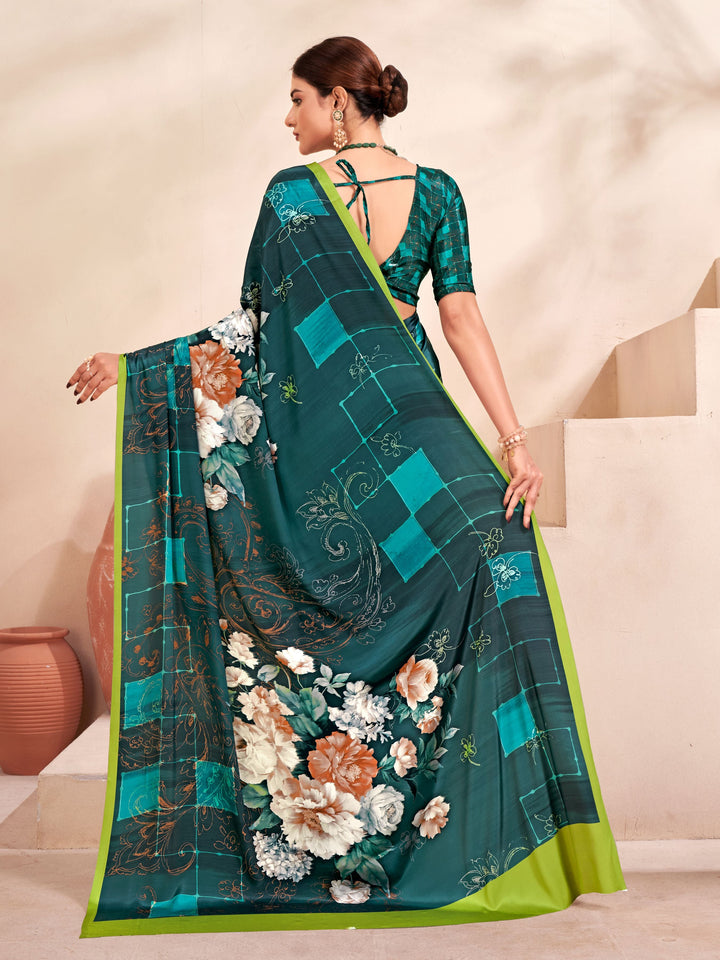 Designer Digital Printed Crepe Soft Silk Saree | Perfect for Weddings & Festive Events