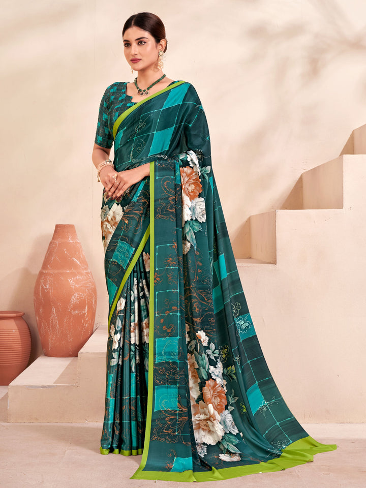 Designer Digital Printed Crepe Soft Silk Saree | Perfect for Weddings & Festive Events