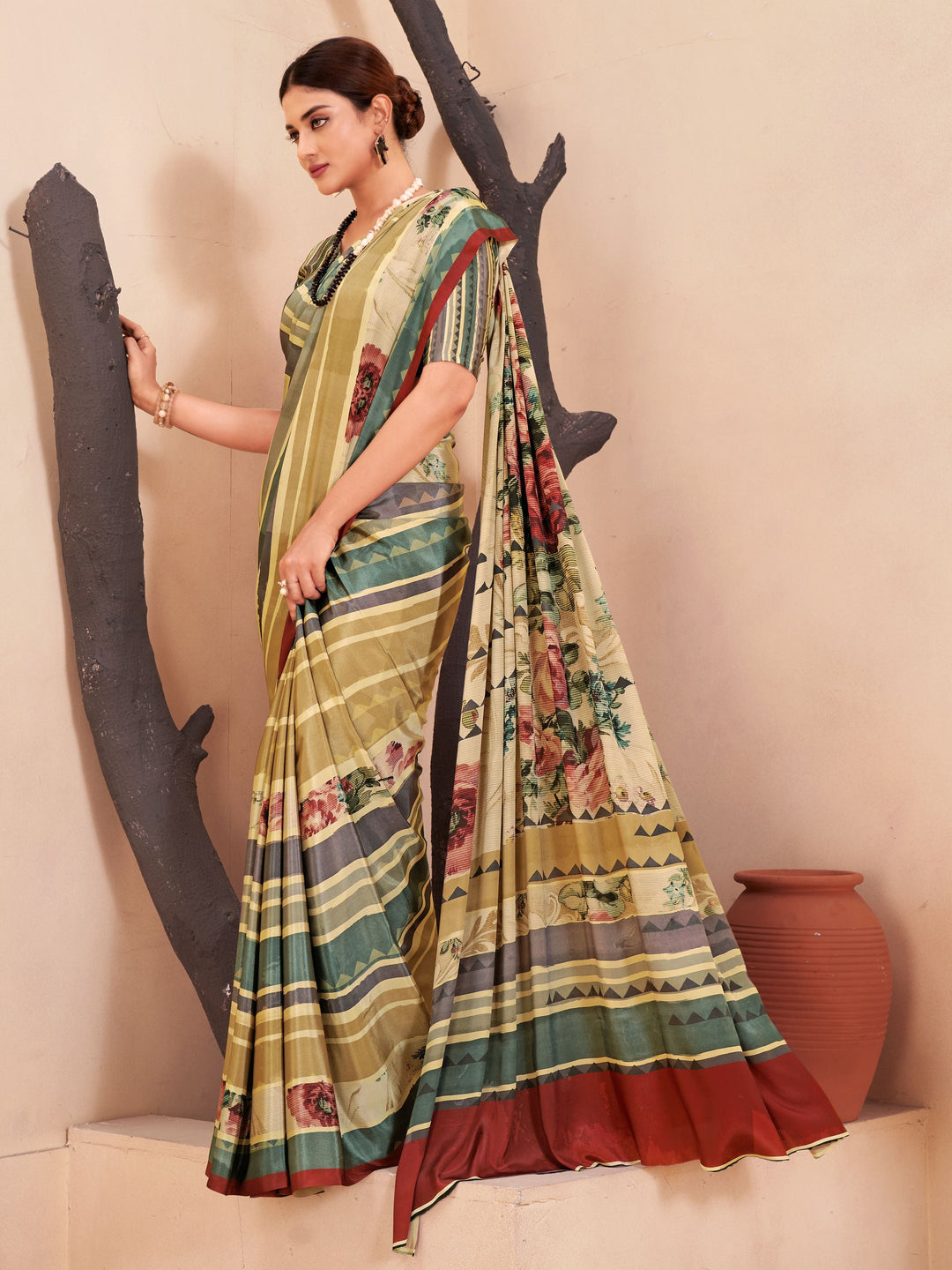 Designer Digital Printed Crepe Soft Silk Saree | Perfect for Weddings & Events