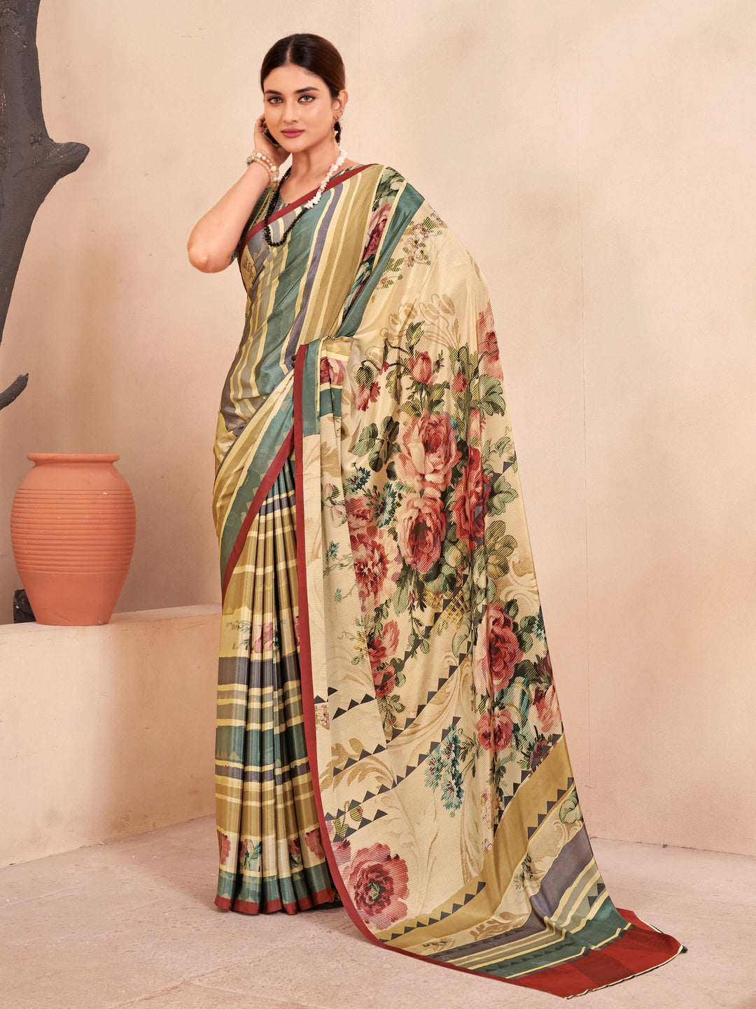 Designer Digital Printed Crepe Soft Silk Saree | Perfect for Weddings & Events