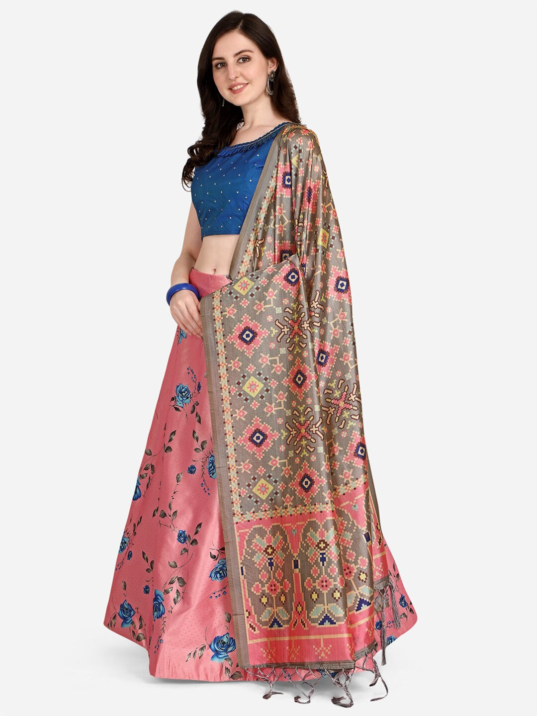 Pink Lehenga for Parties | Luxurious Silk & Satin with Stunning Digital Patterns