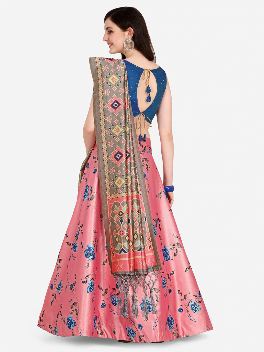 Pink Lehenga for Parties | Luxurious Silk & Satin with Stunning Digital Patterns