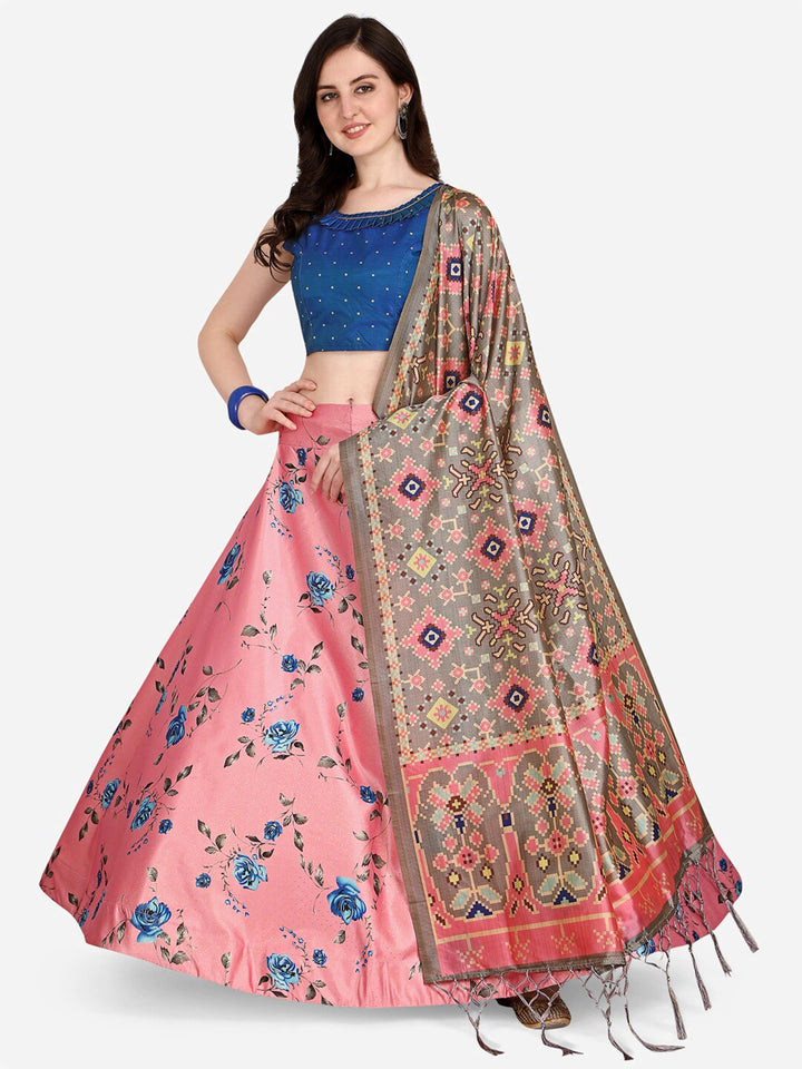 Pink Lehenga for Parties | Luxurious Silk & Satin with Stunning Digital Patterns