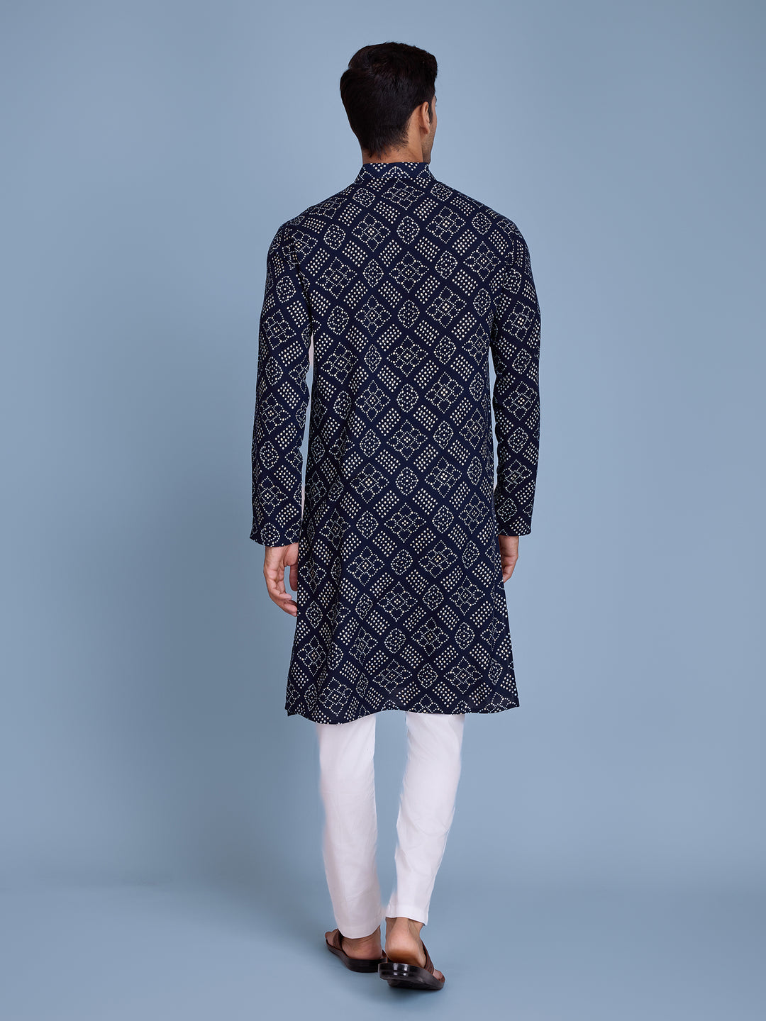 Festive Rayon Kurta | Traditional Bandhej Design with Foil Print