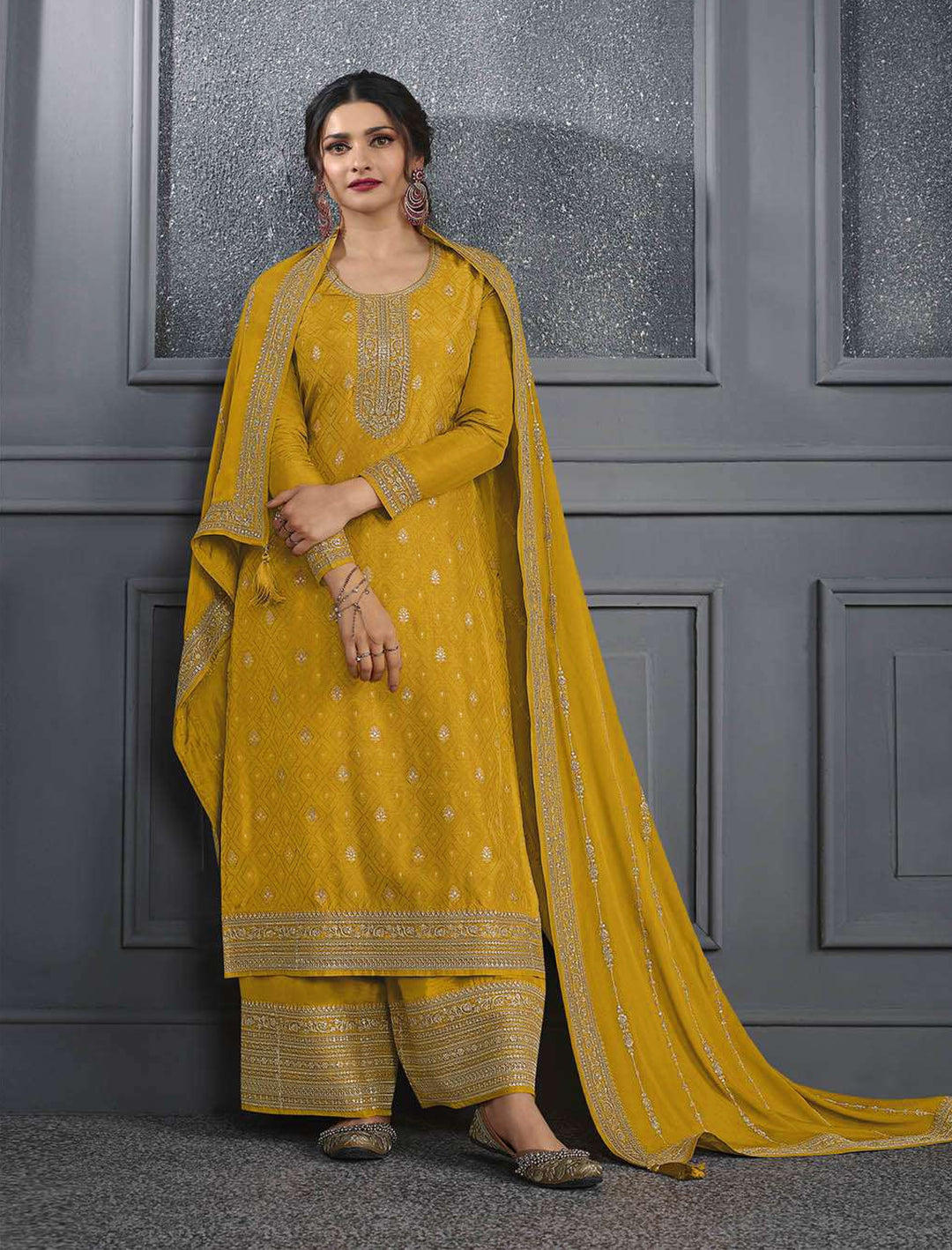 Elegant Embroidered Palazzo Set for Women | Premium Fabric Design