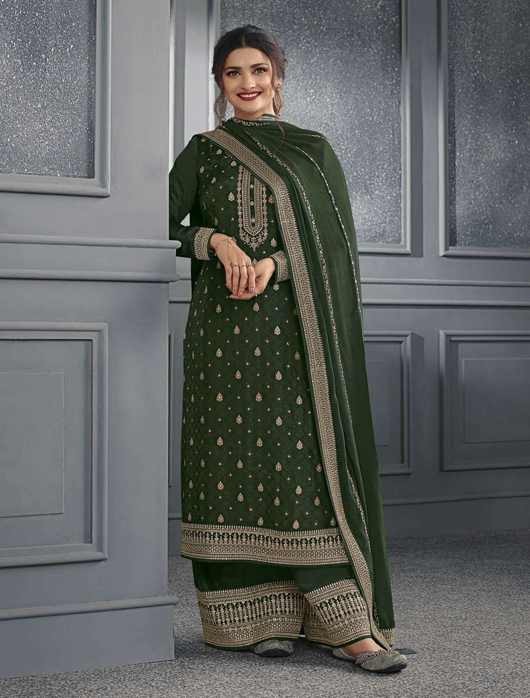 Elegant Embroidered Palazzo Set for Women | Premium Fabric Design