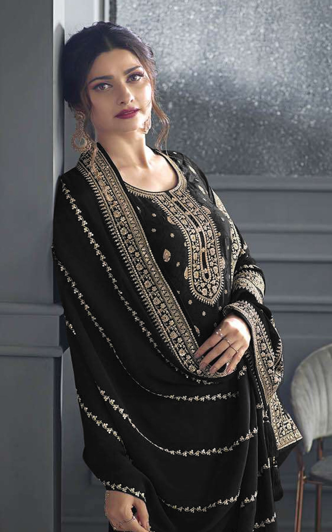 Elegant Embroidered Palazzo Set for Women | Premium Fabric Design