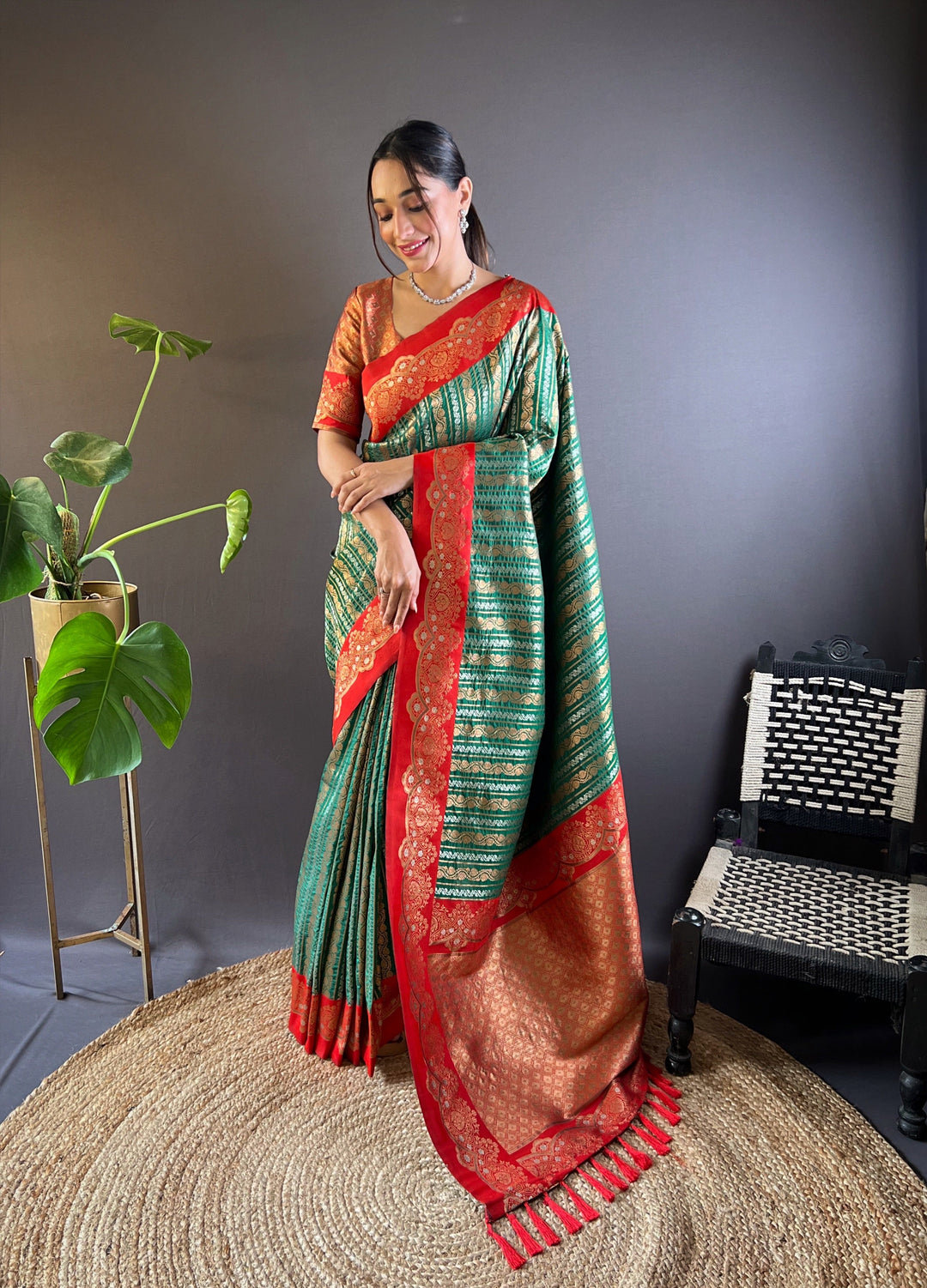 Elegant Soft-Silk Saree | Zari-Weaving for Special Events & Weddings