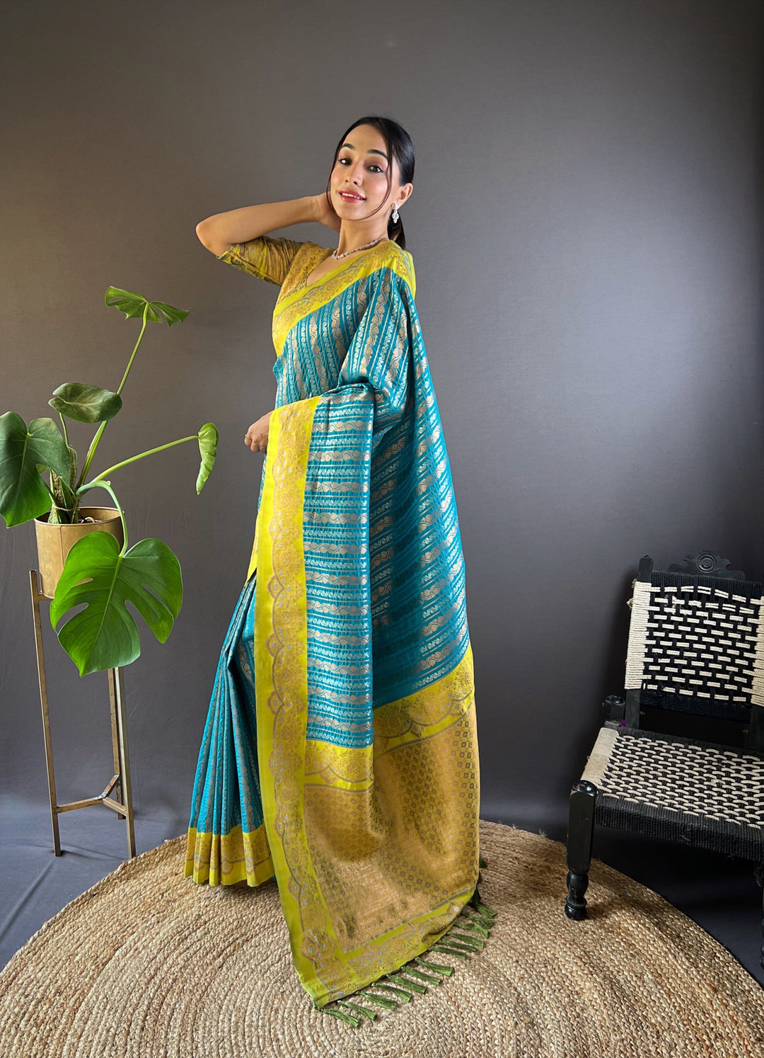 Elegant Soft-Silk Saree | Zari-Weaving for Special Events & Weddings