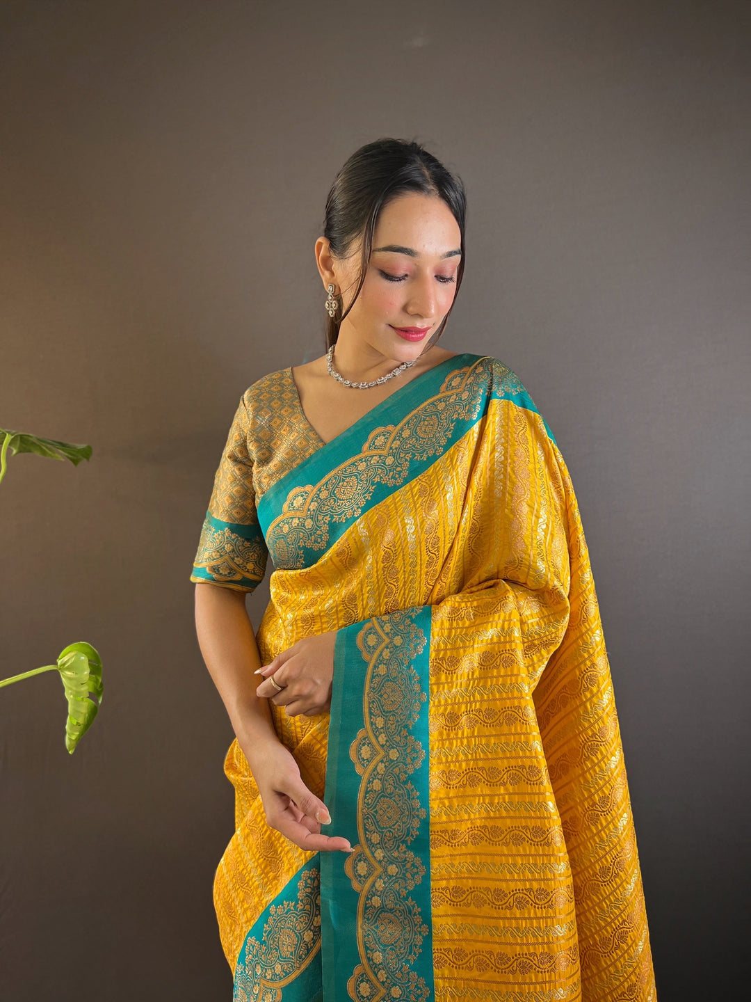 Elegant Soft-Silk Saree | Zari-Weaving for Special Events & Weddings