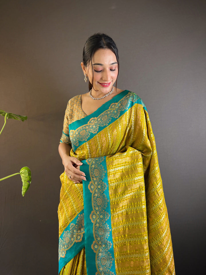 Elegant Soft-Silk Saree | Zari-Weaving for Special Events & Weddings