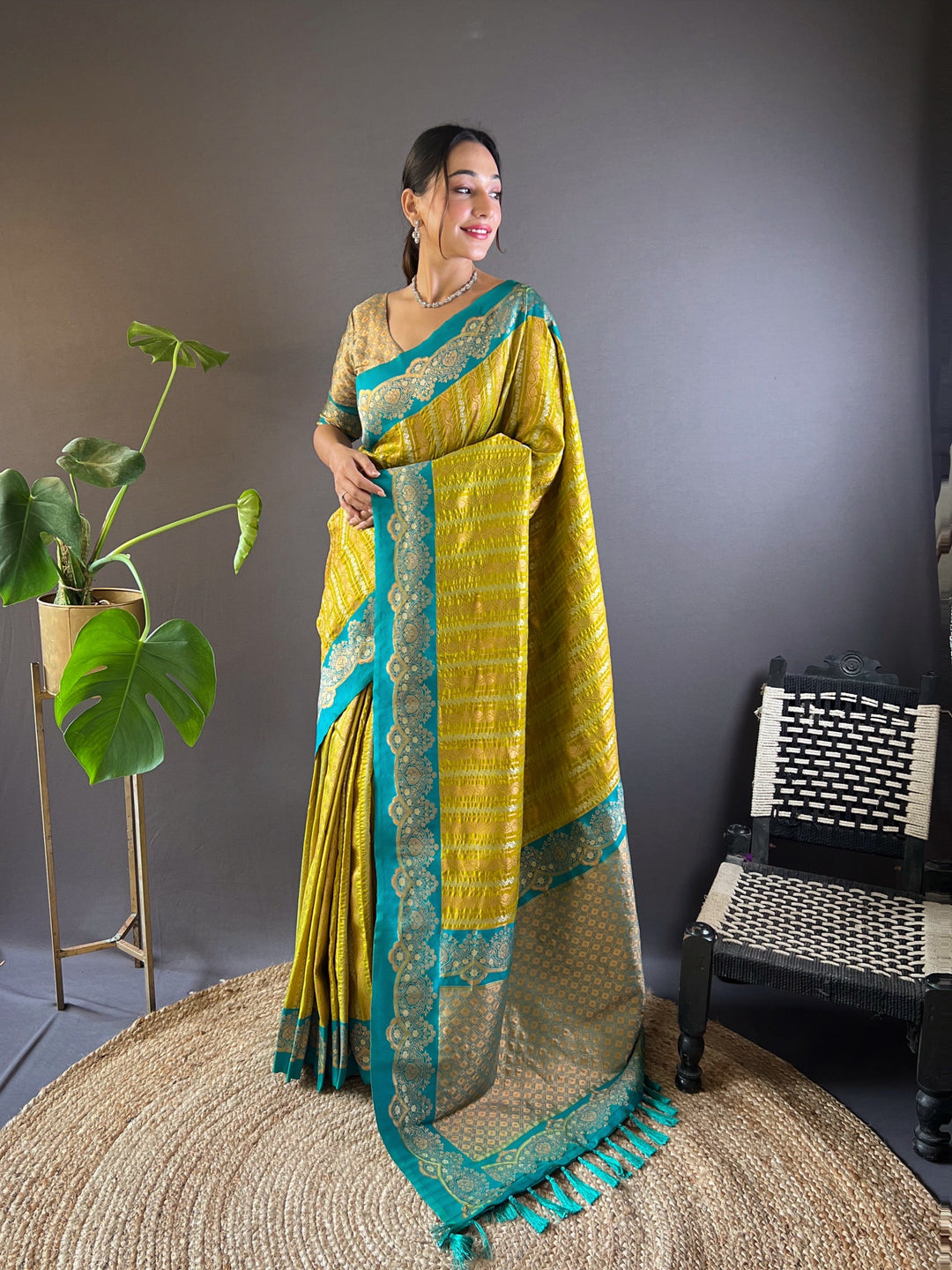 Elegant Soft-Silk Saree | Zari-Weaving for Special Events & Weddings