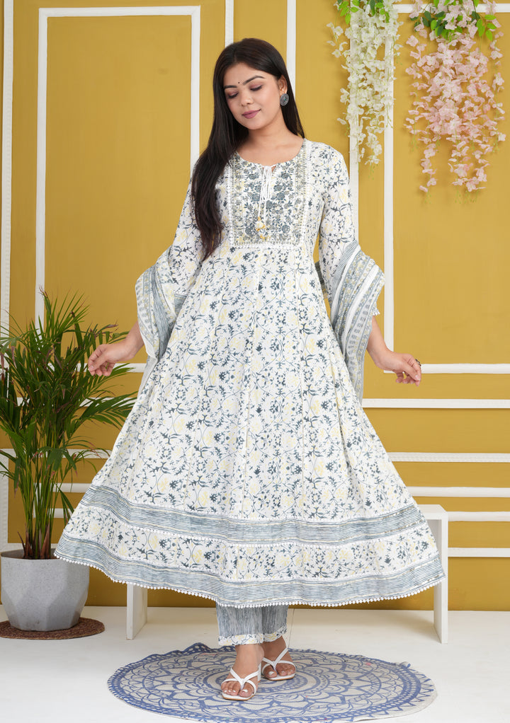 Elegant Rayon Cotton Salwar Kameez with Floral Print | Comfortable Ethnic Wear for Daily & Festive Occasions