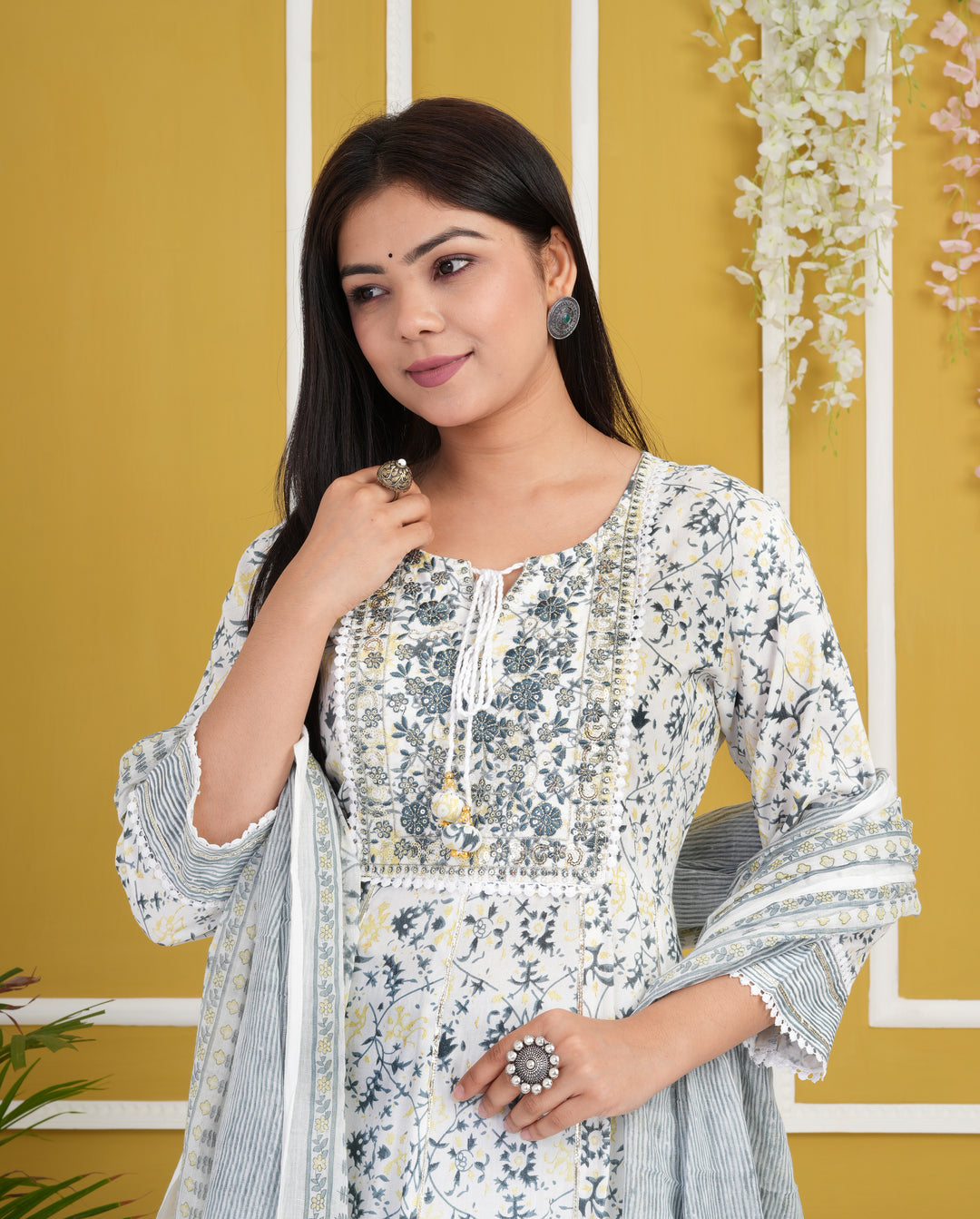 Elegant Rayon Cotton Salwar Kameez with Floral Print | Comfortable Ethnic Wear for Daily & Festive Occasions