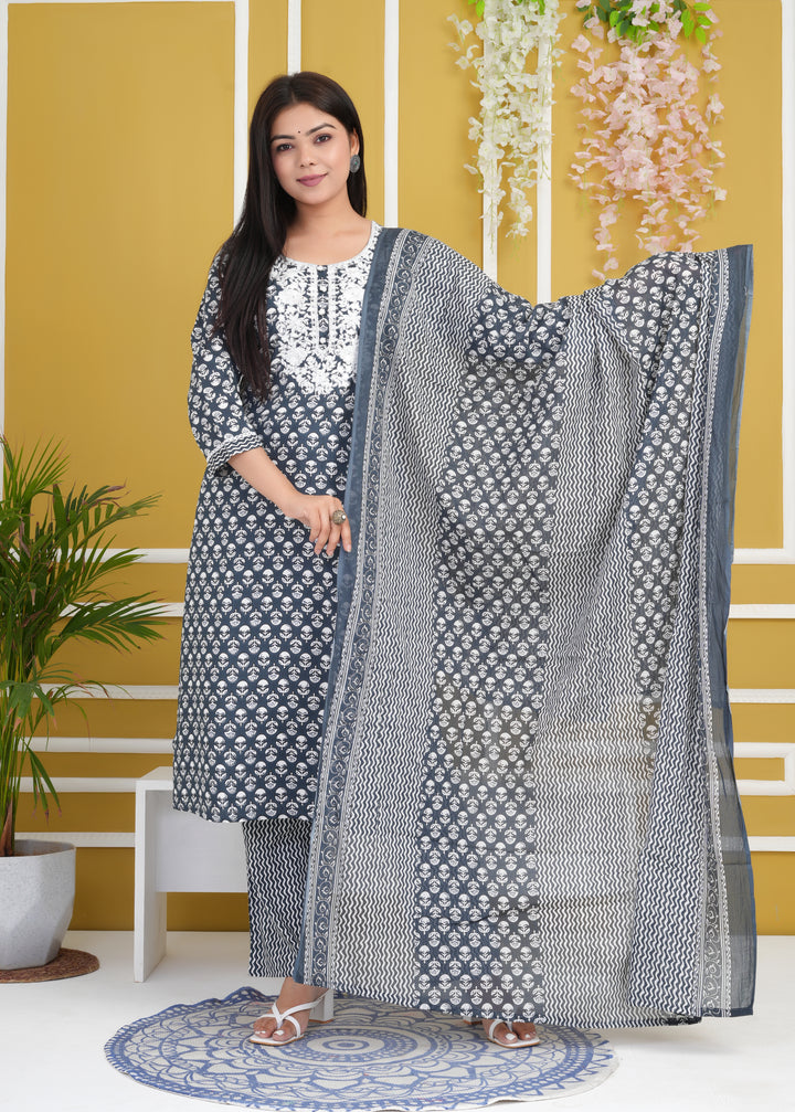 Elegant Rayon Cotton Salwar Kameez with Floral Print | Comfortable Ethnic Wear for Daily & Festive Occasions