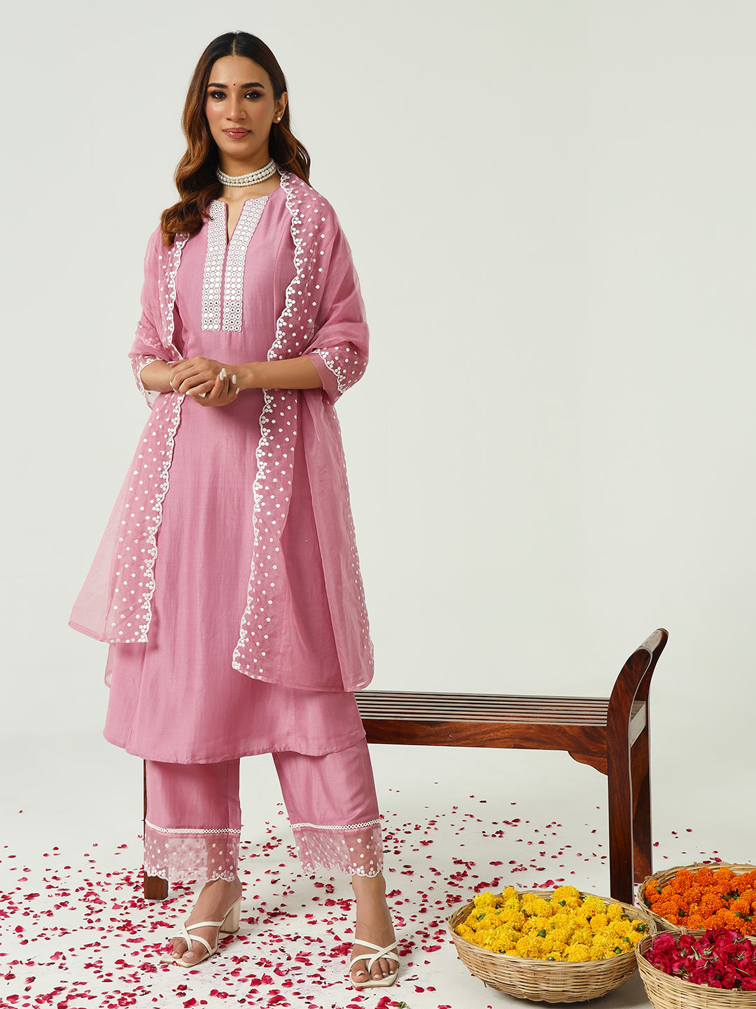 Elegant Silk Blend Salwar Kameez with Embellished Detailing | Perfect Ethnic Wear for Women