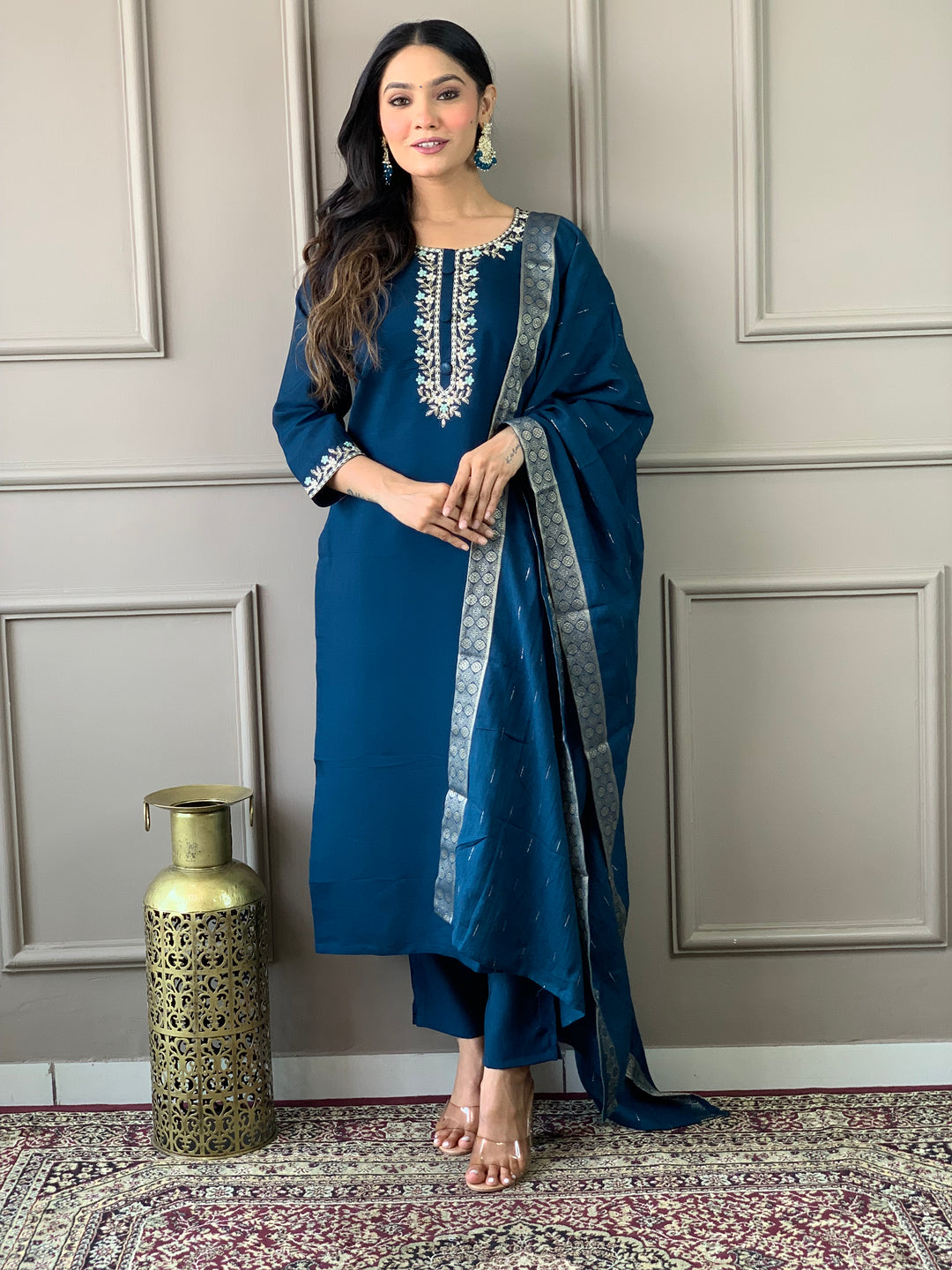 Viscose Chanderi Salwar Kameez for Women | Elegant Traditional Ethnic Wear