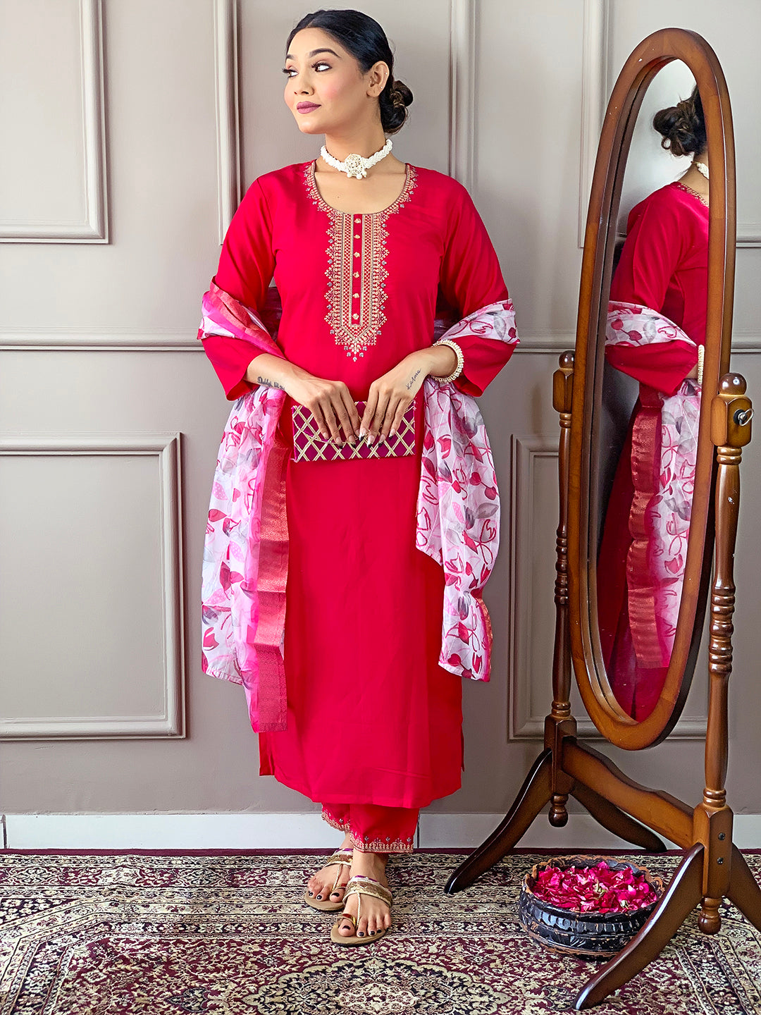 Viscose Chanderi Salwar Kameez for Women | Elegant Traditional Ethnic Wear