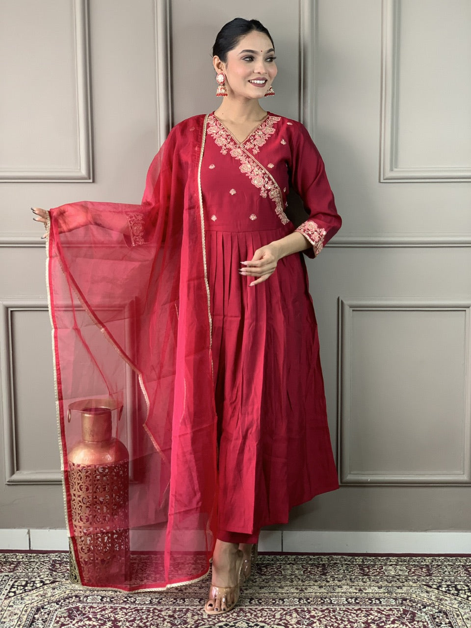 Viscose Chanderi Salwar Kameez | Elegant Traditional Outfit for Women