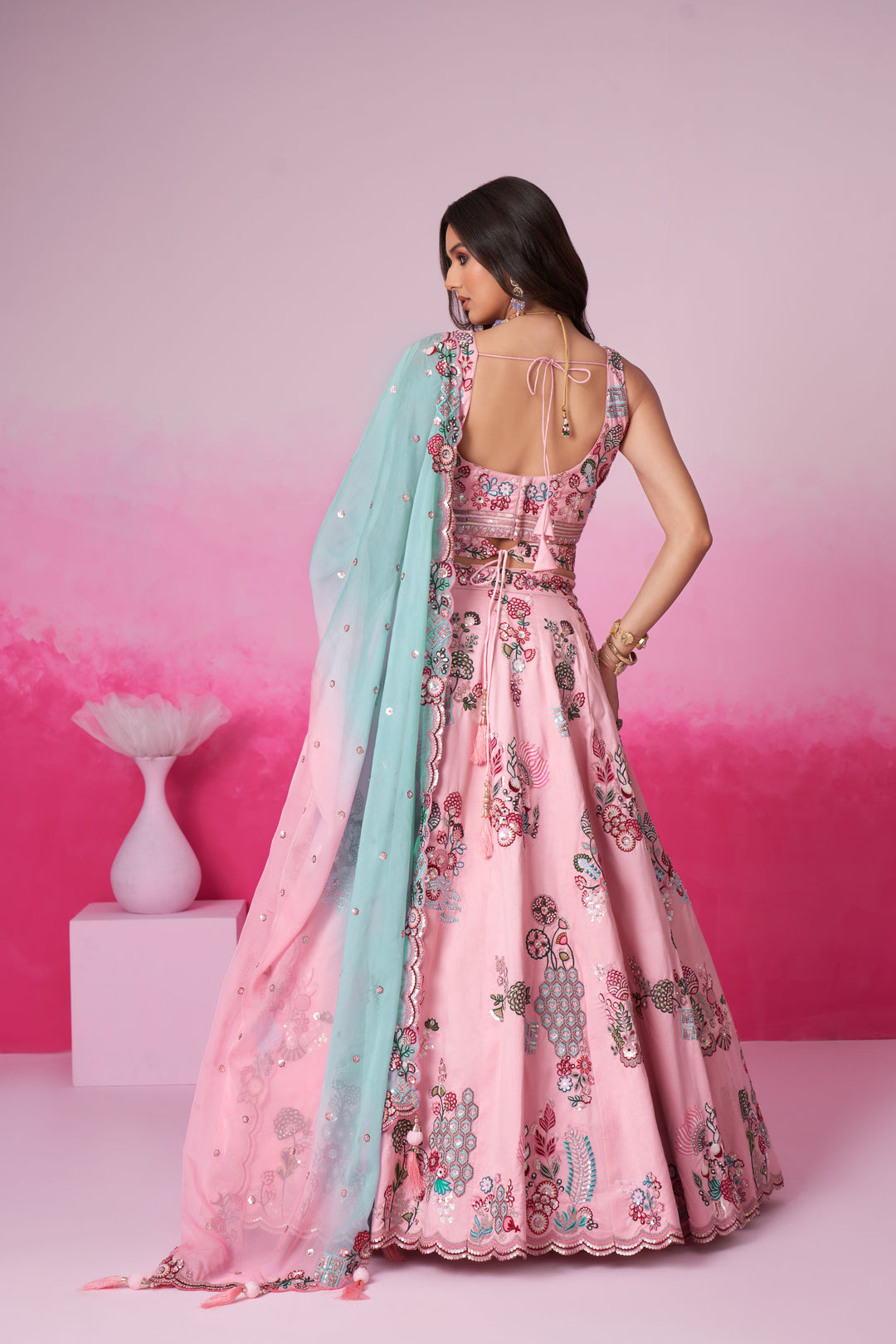 Designer Embroidered Silk Lehenga | Wedding, Party, Reception Wear