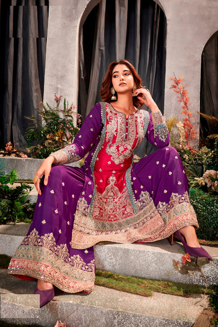 Chinon Fabric Palazzo for Women | Elegant & Comfortable Ethnic Wear