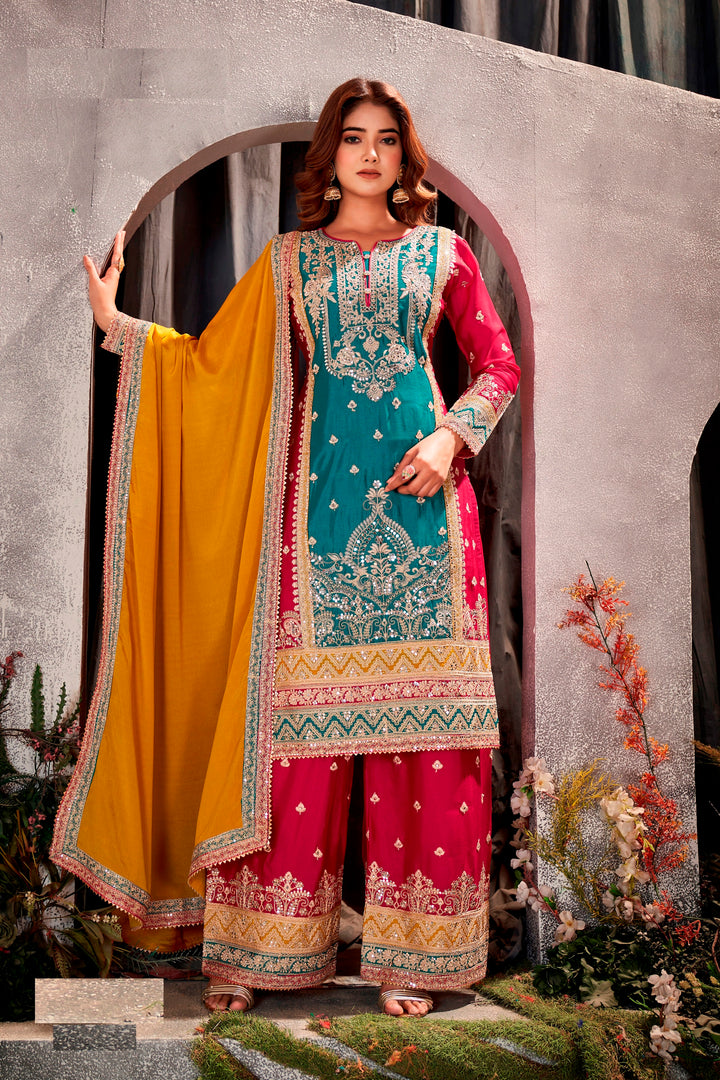 Chinon Fabric Palazzo for Women | Elegant & Comfortable Ethnic Wear