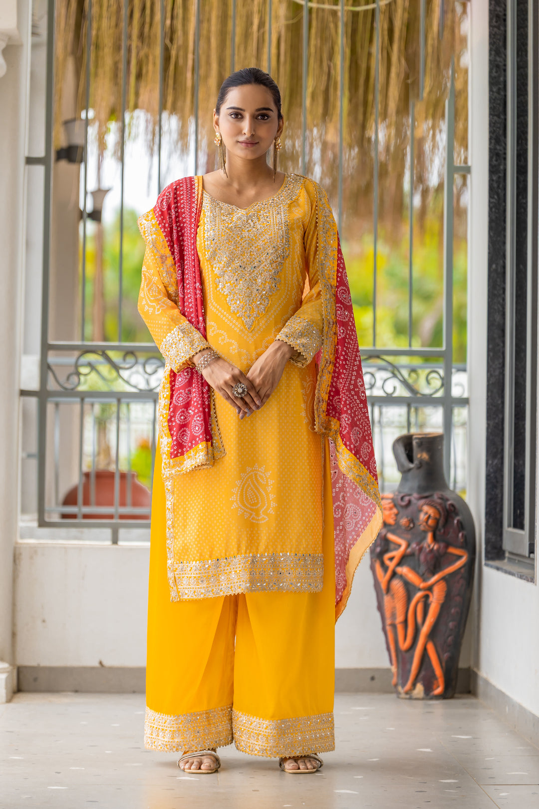 Chinon Fabric Palazzo for Women | Elegant & Comfortable Ethnic Wear