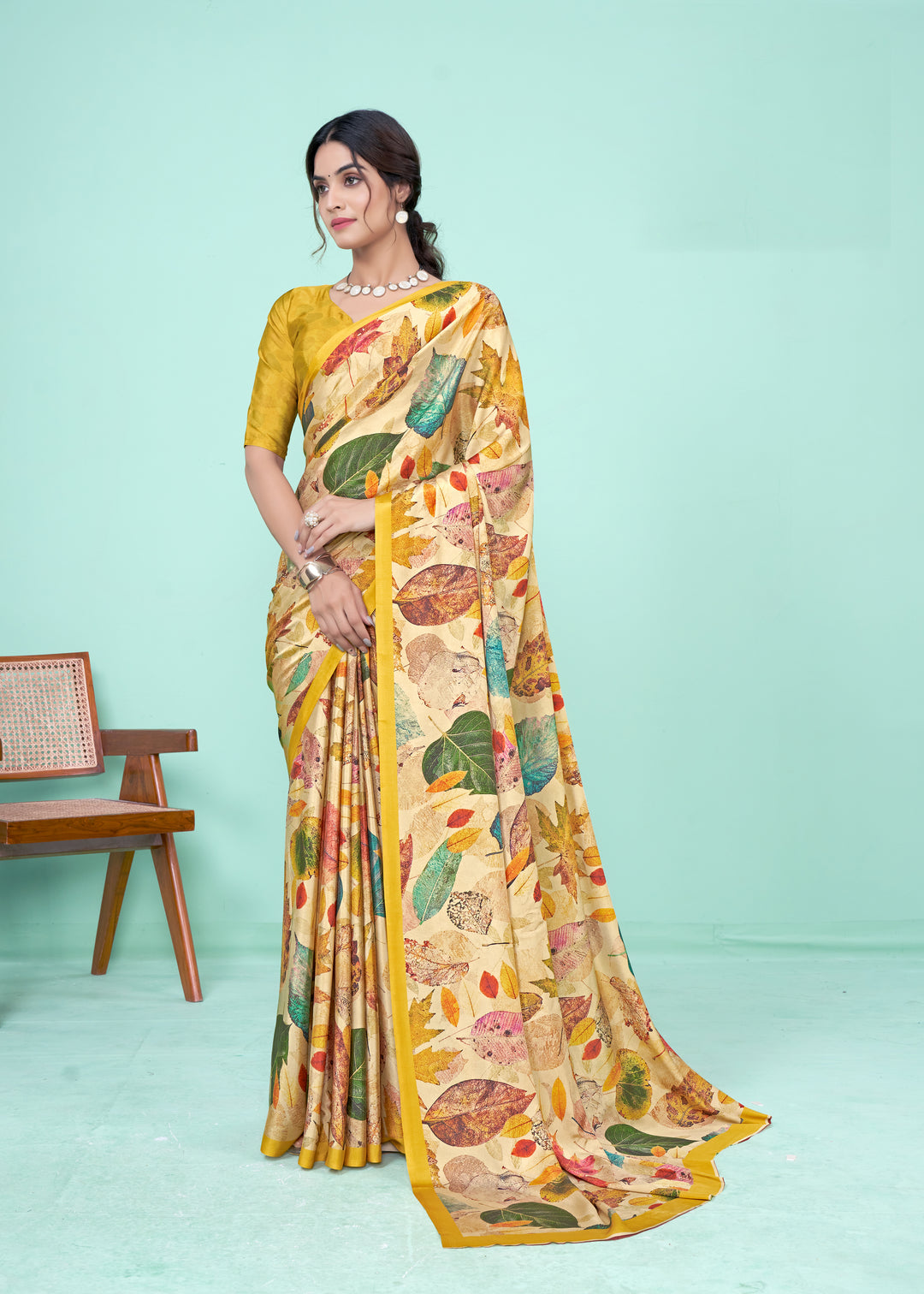 Multi Crepe Soft Silk Saree | Designer Digital Printed