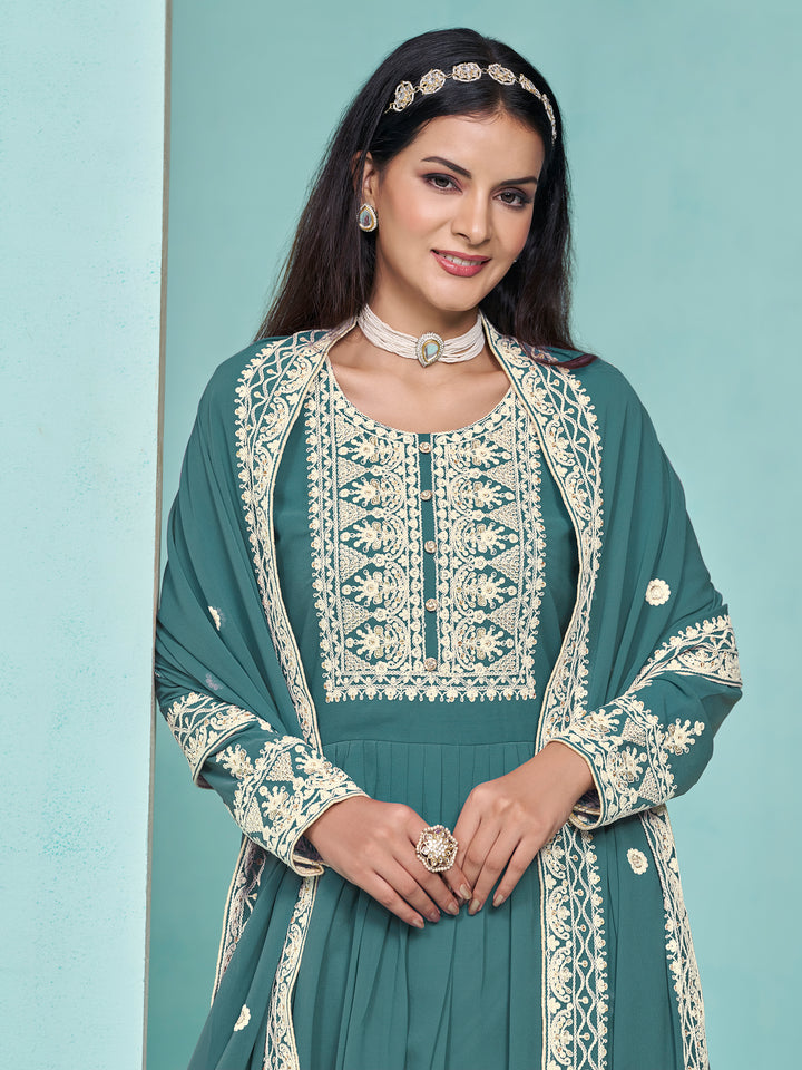 Faux Georgette Palazzo for Women | Stylish & Comfortable Ethnic Wear