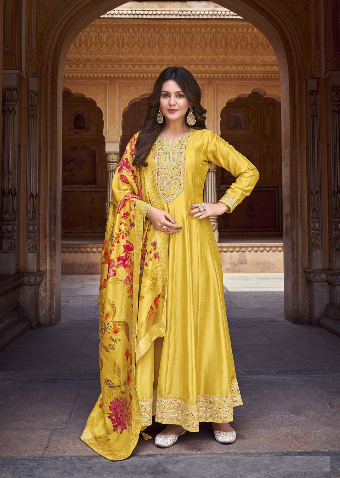 Vichitra Silk Anarkali for Women | Elegant & Traditional Ethnic Wear