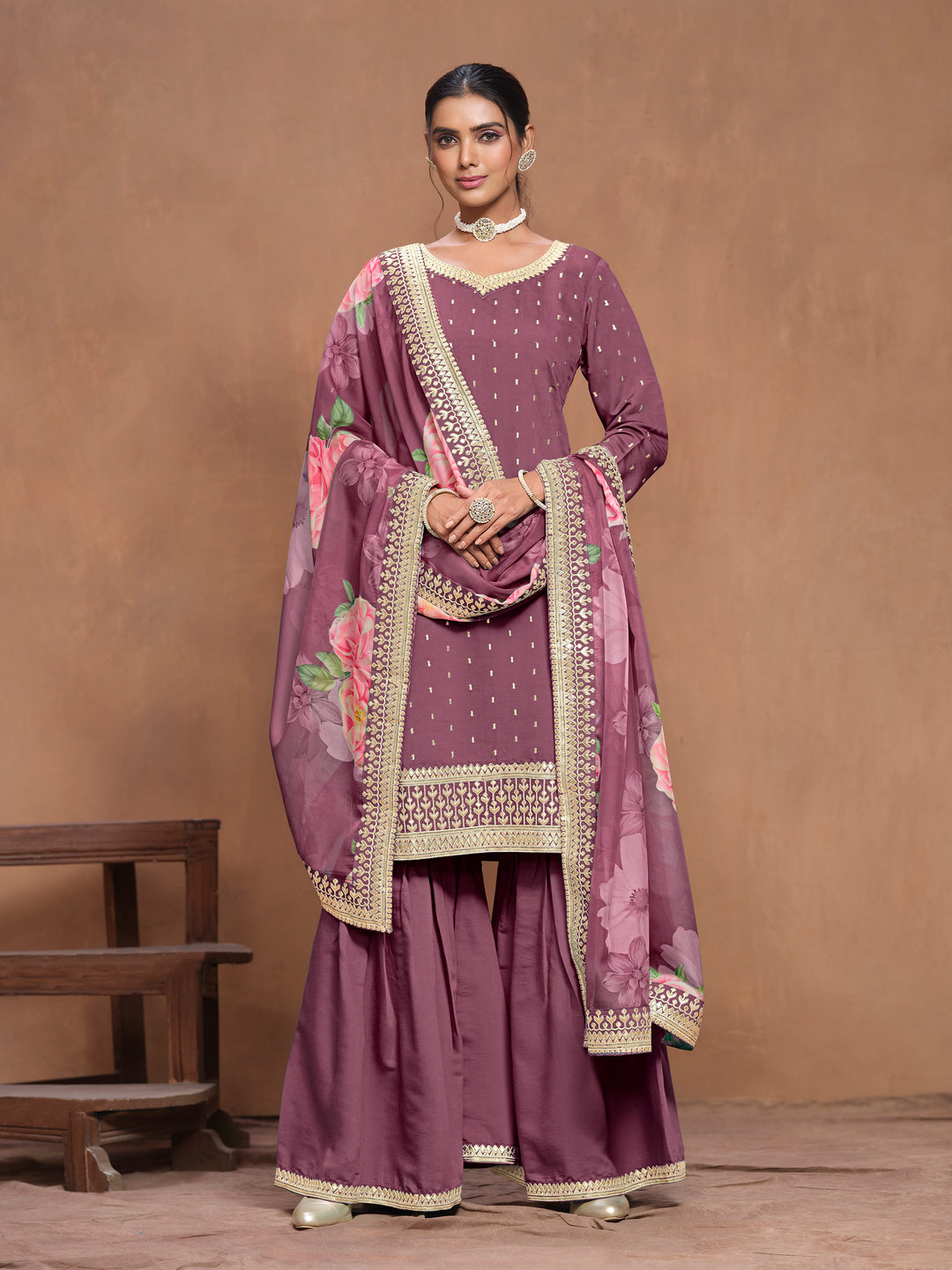 Roman Silk Palazzo for Women | Elegant & Comfortable Ethnic Wear