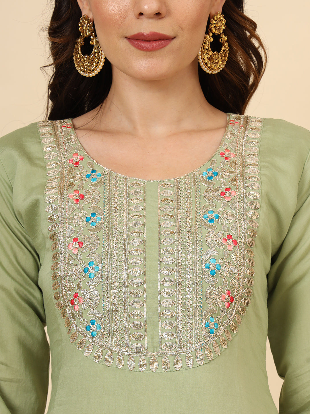 Elegant Silk Blend Salwar Kameez with Embellished Detailing | Perfect Ethnic Wear for Women