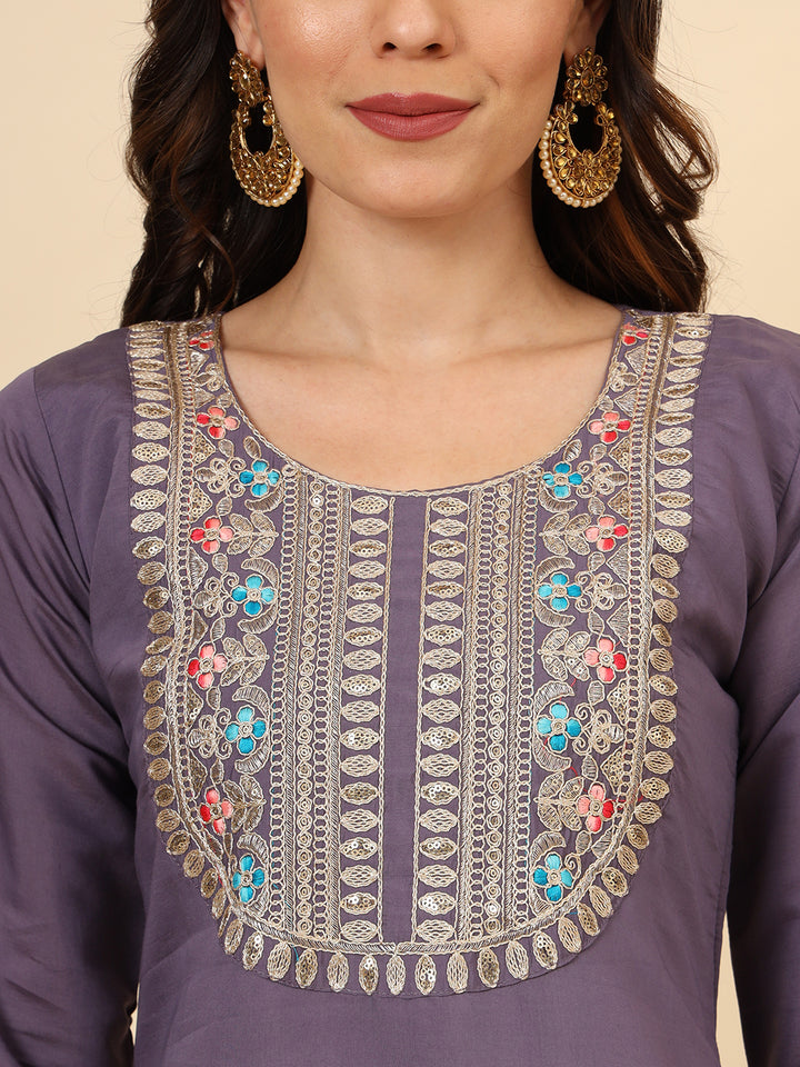 Elegant Silk Blend Salwar Kameez with Embellished Detailing | Perfect Ethnic Wear for Women