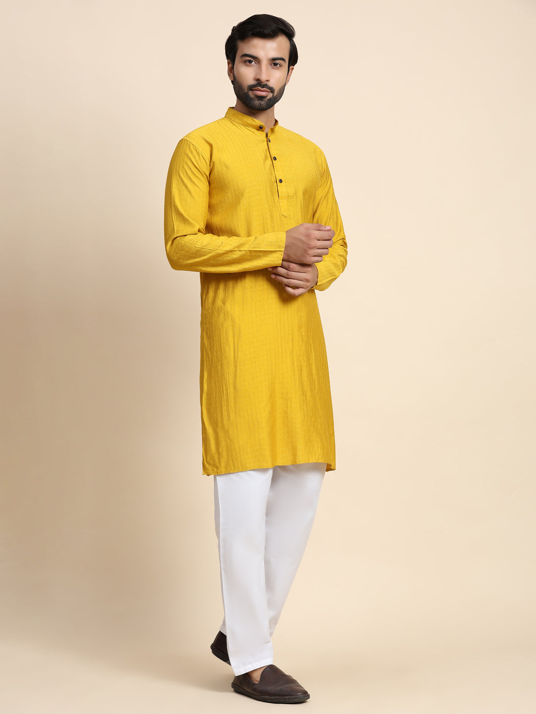 Elegant Kurta Set for Men | Solid Plain Viscose Rayon and Art Silk Fabric