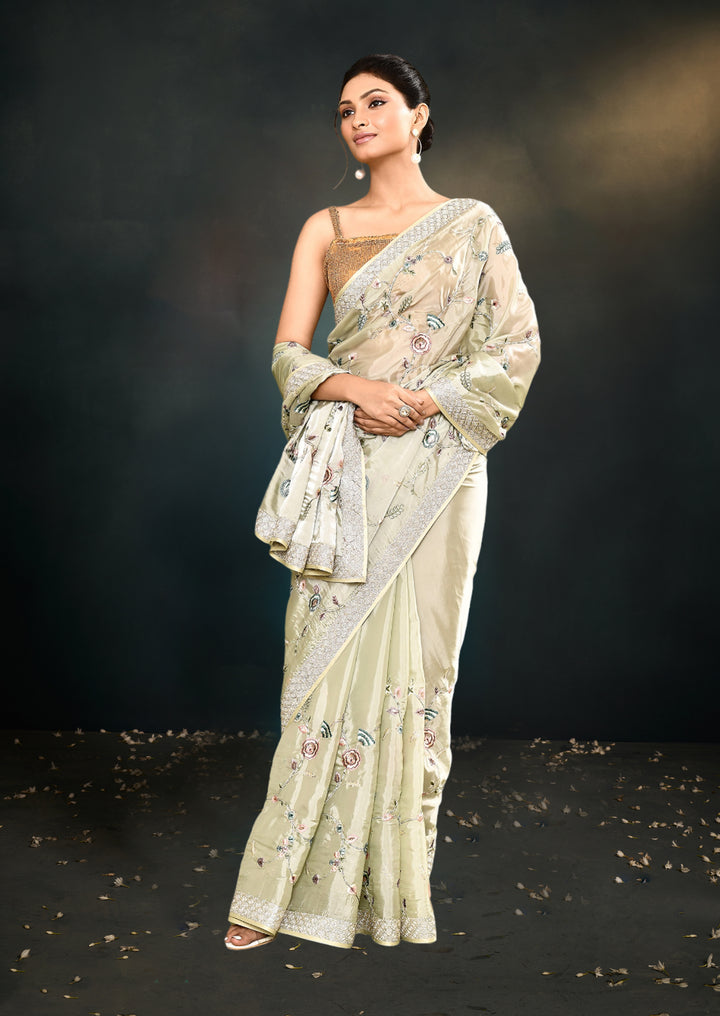 Elegant Satin Silk Saree with | A Graceful Addition to Your Wardrobe