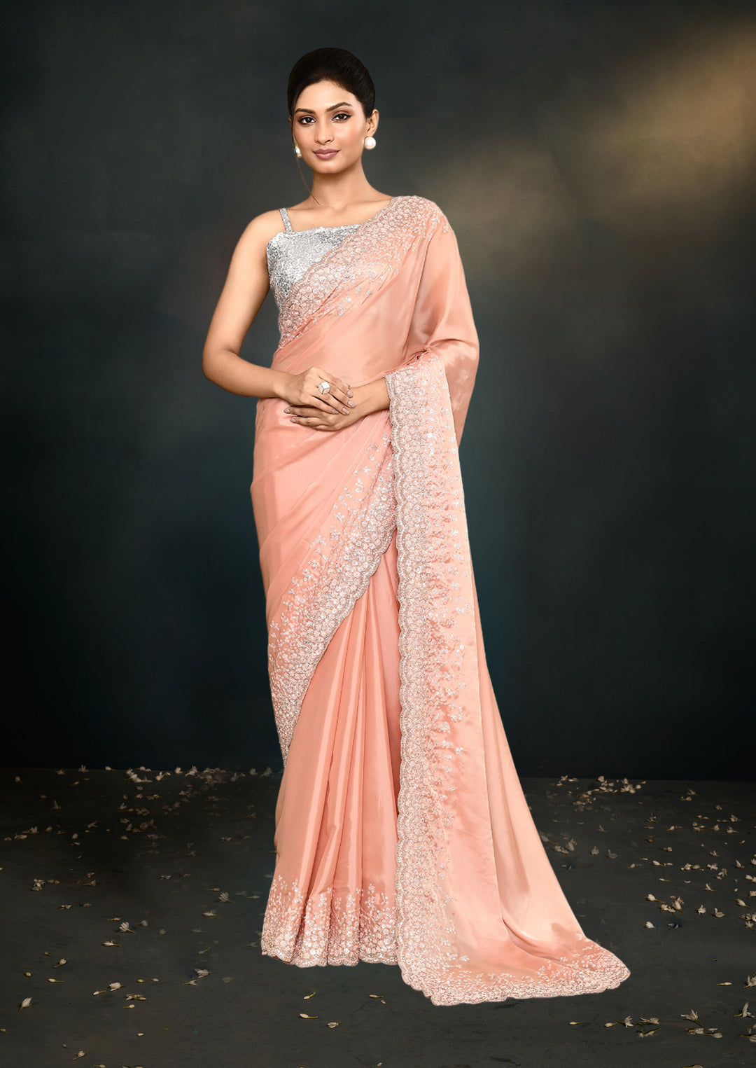 Charming Satin Silk Saree with | Unmatched Beauty for Grand Occasions