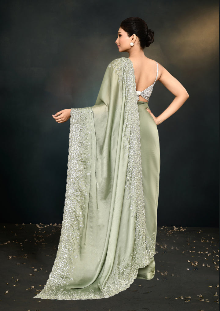 Charming Satin Silk Saree with | Unmatched Beauty for Grand Occasions